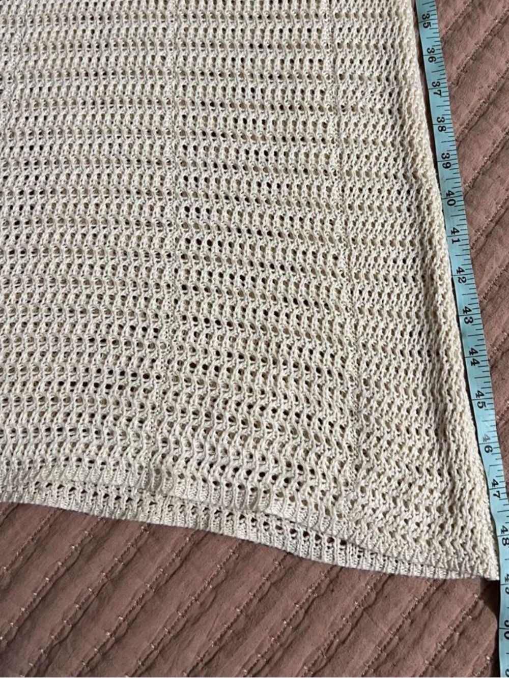 Women’s Cream Crochet Halter Maxi Dress - Picture 4 of 5